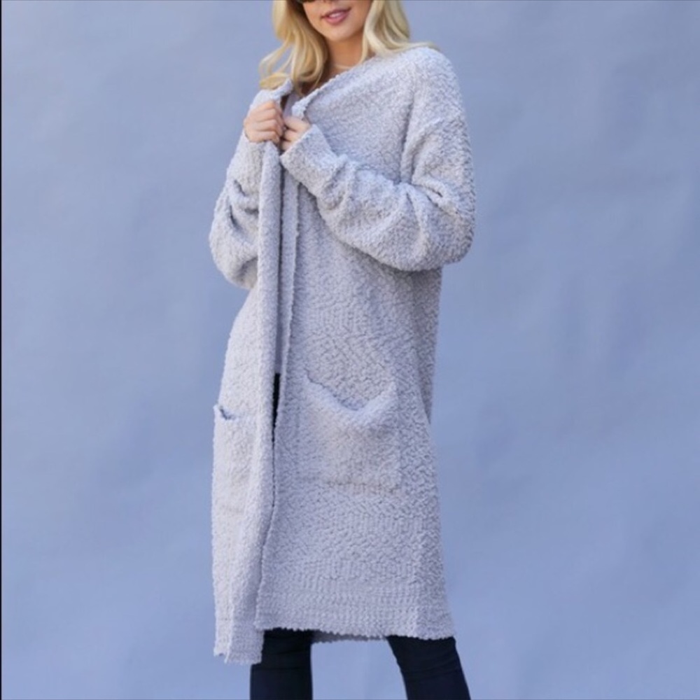 💕Avery💕 in SILVER Popcorn Cardigan